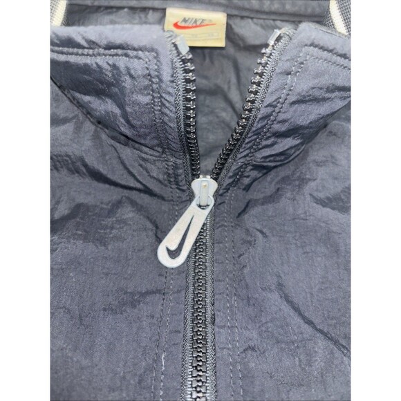 Vintage NIKE Jacket Black 1/4zip Green Spell out And Swoosh Men’s Size XL - Picture 3 of 14